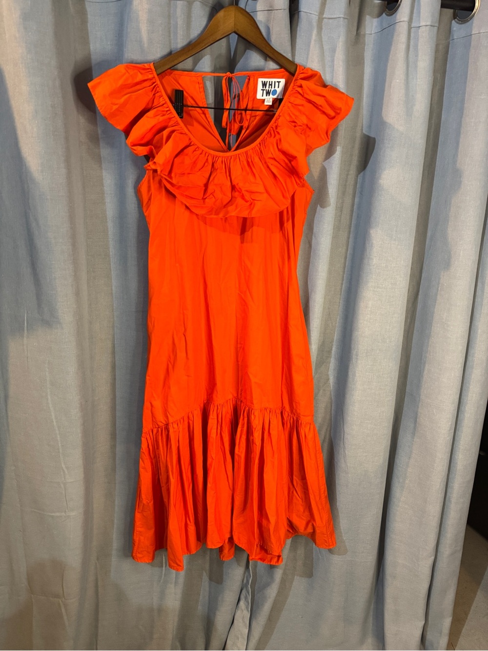 WHIT TWO Flouncy Ruffled Maxi Dress Ruffle-Neck